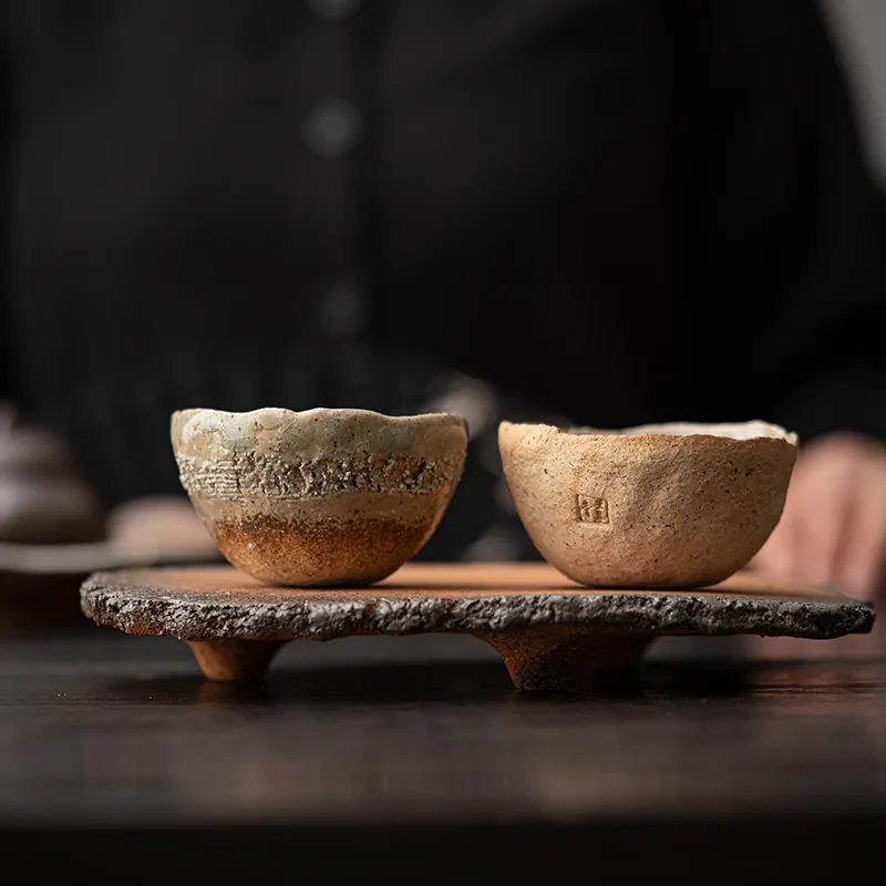 Handmade Rustic Japanese Style Stoneware Gongfu Tea Host Cup Single Cup