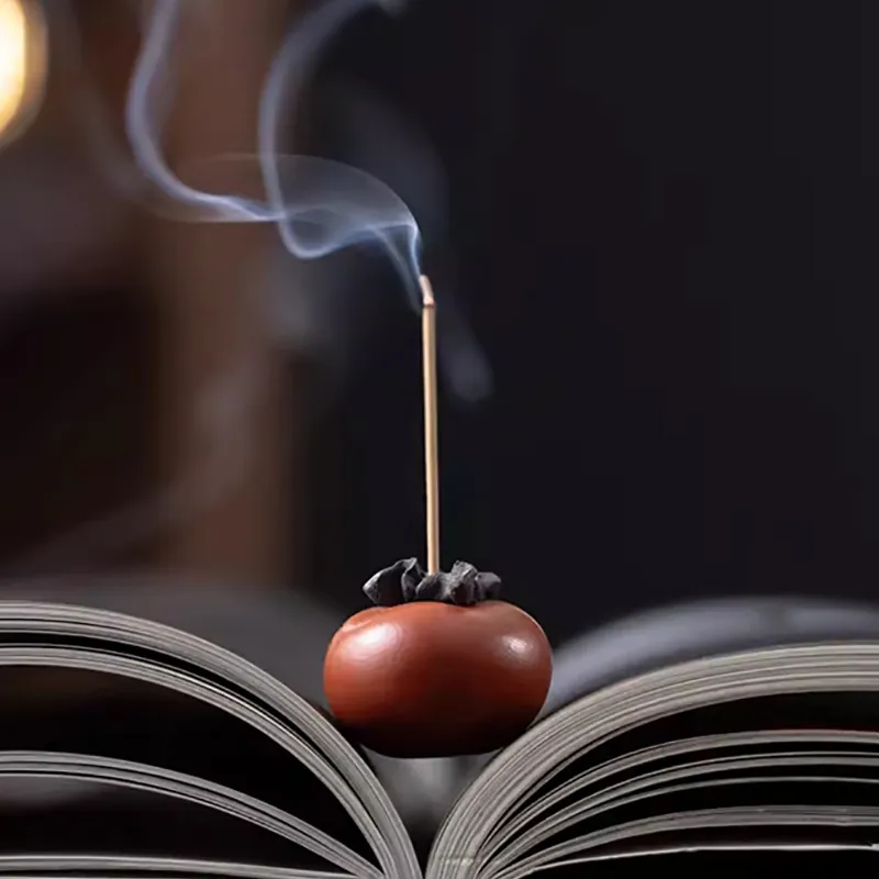 Handmade Yixing Zisha Fruit Tea Pet Incense Holder Tea Table Decor