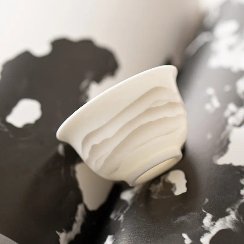 Ink Wash Far Mountain Dehua Porcelain Gongfu Tea Tasting Cup Single Cup 2 Ink Wash Far Mountain Dehua Porcelain Gongfu Tea Tasting Cup Single Cup - Image 2