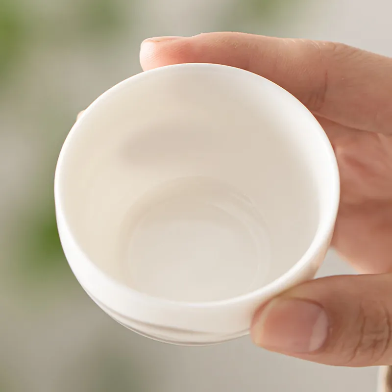 Ink Wash Far Mountain Dehua Porcelain Gongfu Tea Tasting Cup Single Cup 3 Ink Wash Far Mountain Dehua Porcelain Gongfu Tea Tasting Cup Single Cup - Image 3