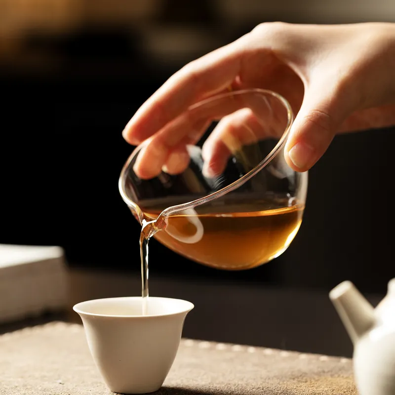 Miyan Thick Heat Resistant Borosilicate Glass Fairness Pitcher Tea Accessory