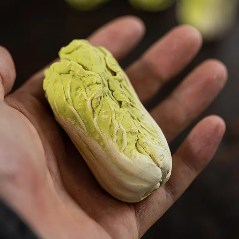 White Label Yixing Zisha Biomorphic Cabbage Tea Pet Ornament